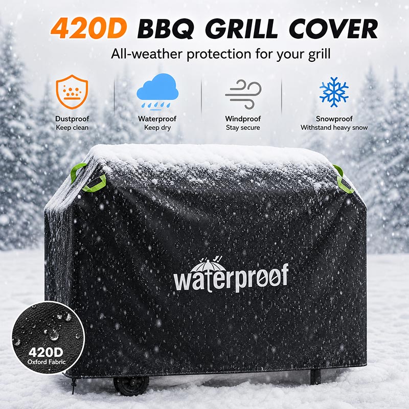Spark Plug - 420D Rainproof Outdoor Charcoal Grill Cover,Gas
