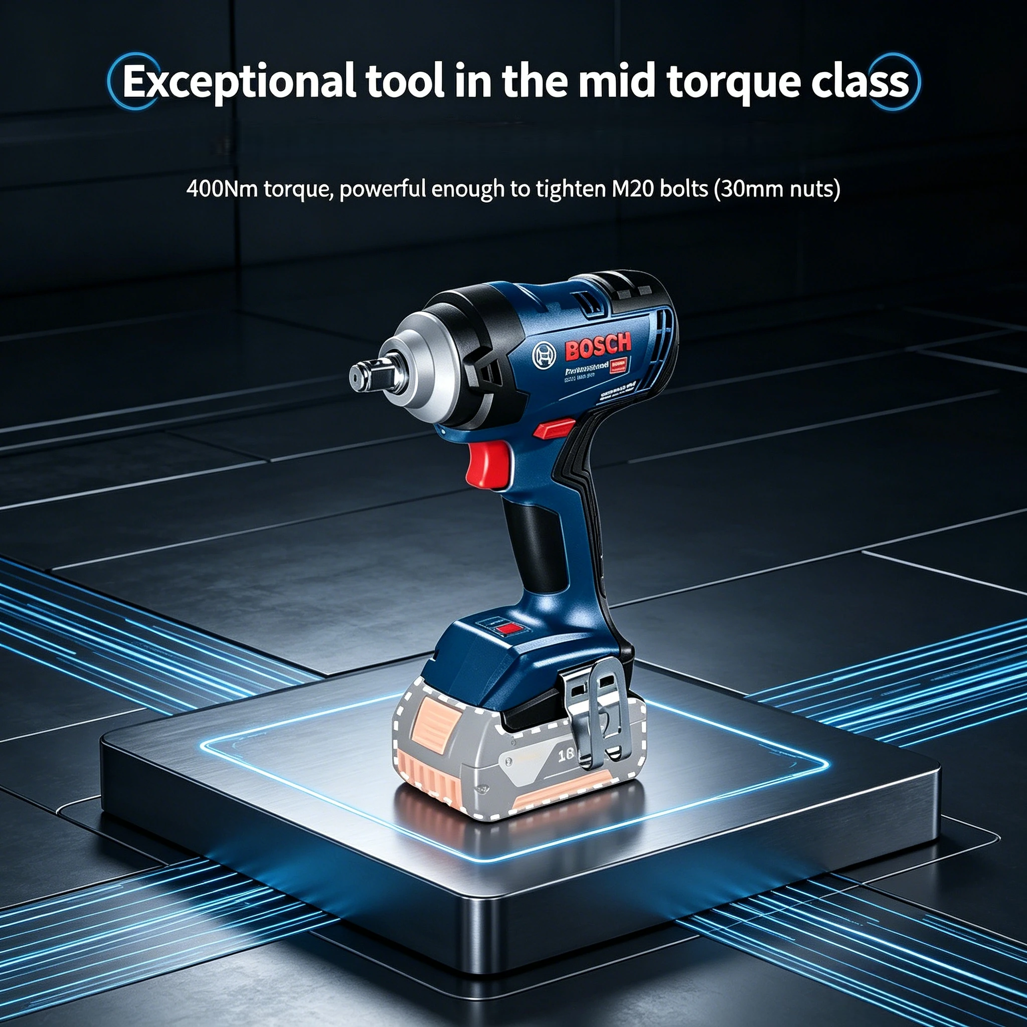 ‌Bosch GDS 18V-400 18V Brushle - Torque Wrench 评论和价格