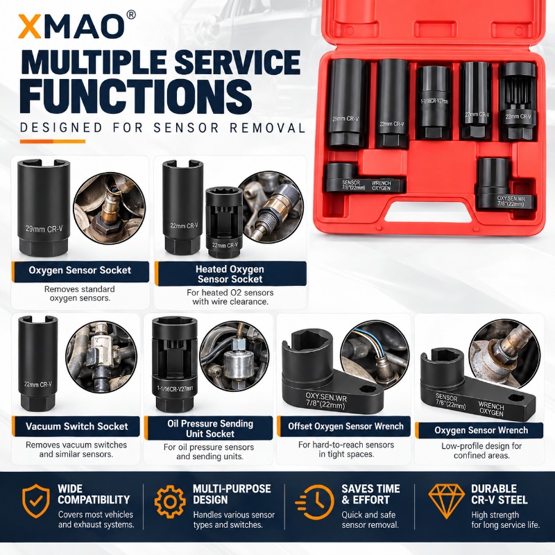 5/7Pcs Oxygen Sensor Socket Wr - Socket Set 评论和价格