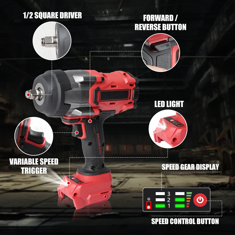 Cordless Impact Wrench 1/2 inc - Torque Wrench 评论和价格
